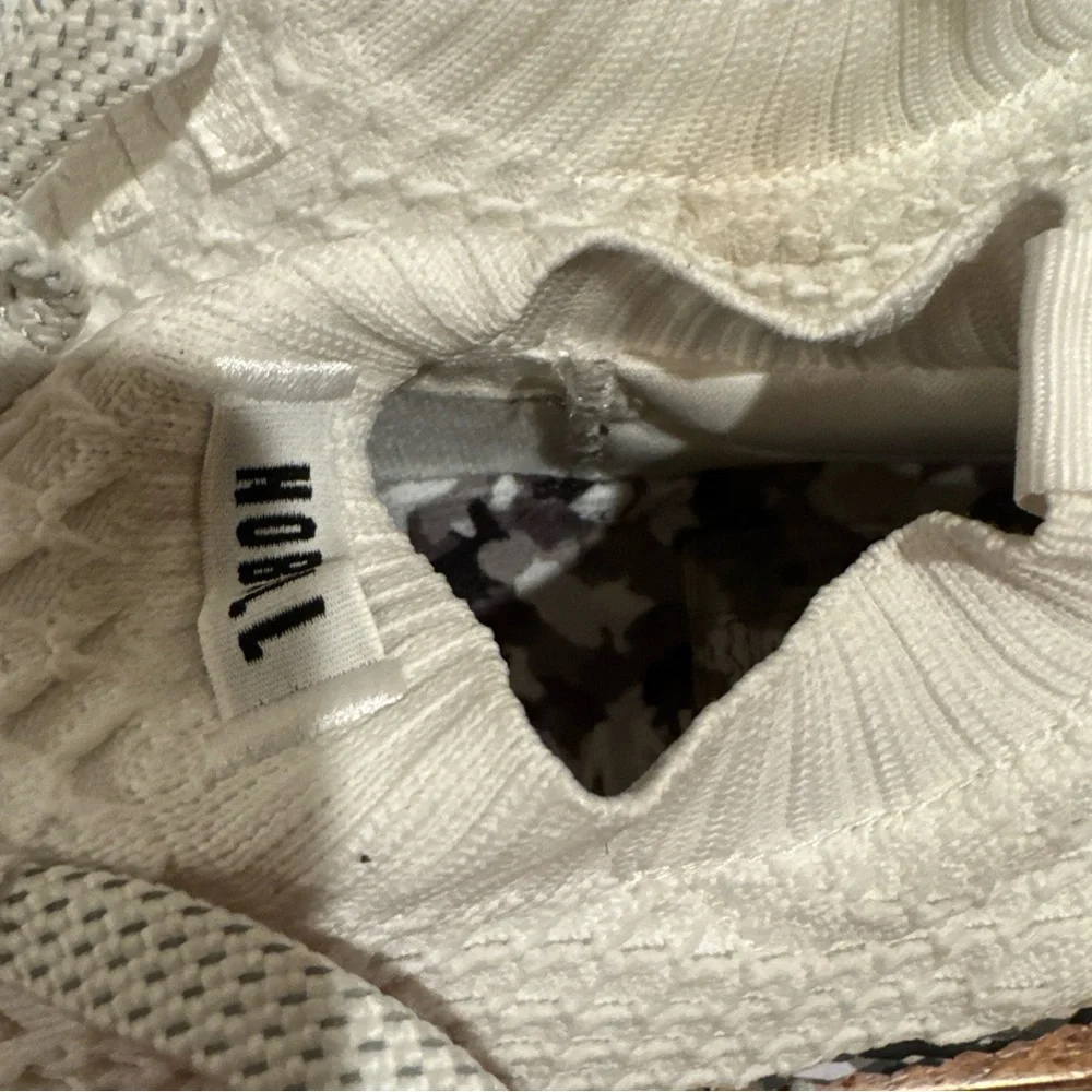 Nobull Aspire White Granite Knit Running Shoes with Womens 10/ Mens 8.5 - Picture 5 of 9